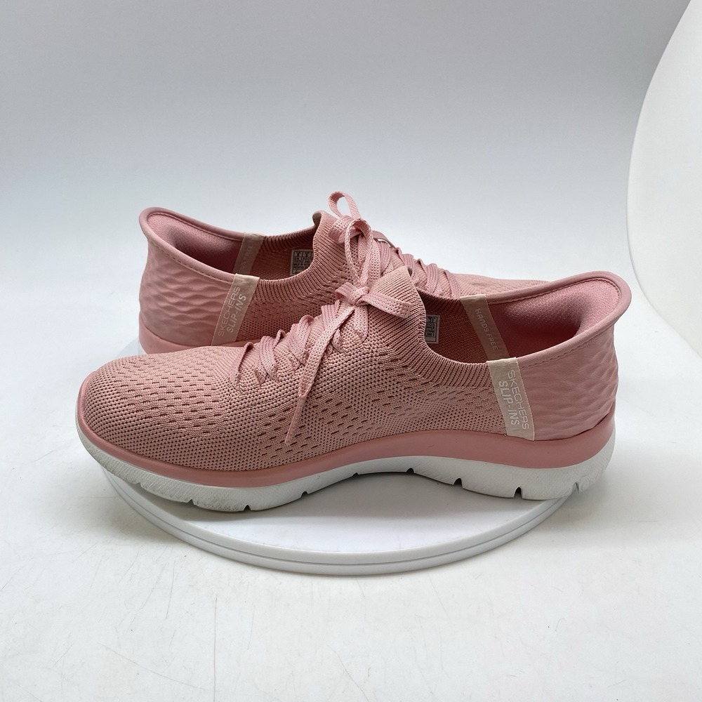Skechers Summits Womens 8 Pink Slip On Athletic Casual Shoes Sneakers 150250 - Picture 7 of 10